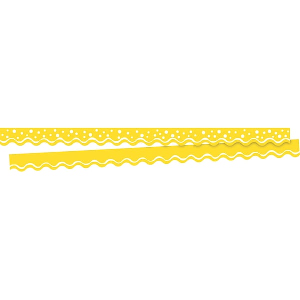Barker Creek Happy Lemon Yellow Double-Sided Scalloped Border, 13/set, PK13 997 - main